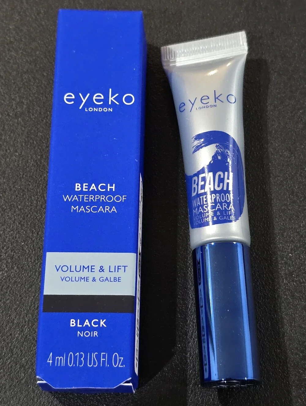 NWT Eyeko London Beach Waterproof Mascara Volume & Lift in Black Noir 4ml